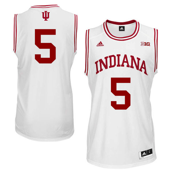 Men Indiana Hoosiers #5 Quentin Taylor College Basketball Jerseys Sale-White - Click Image to Close